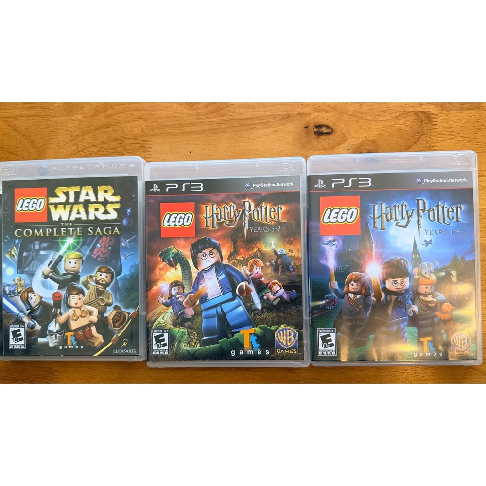 LEGO Star Wars & Harry Potter PS3 Game Bundle 3 Games Complete Saga Years 1-7